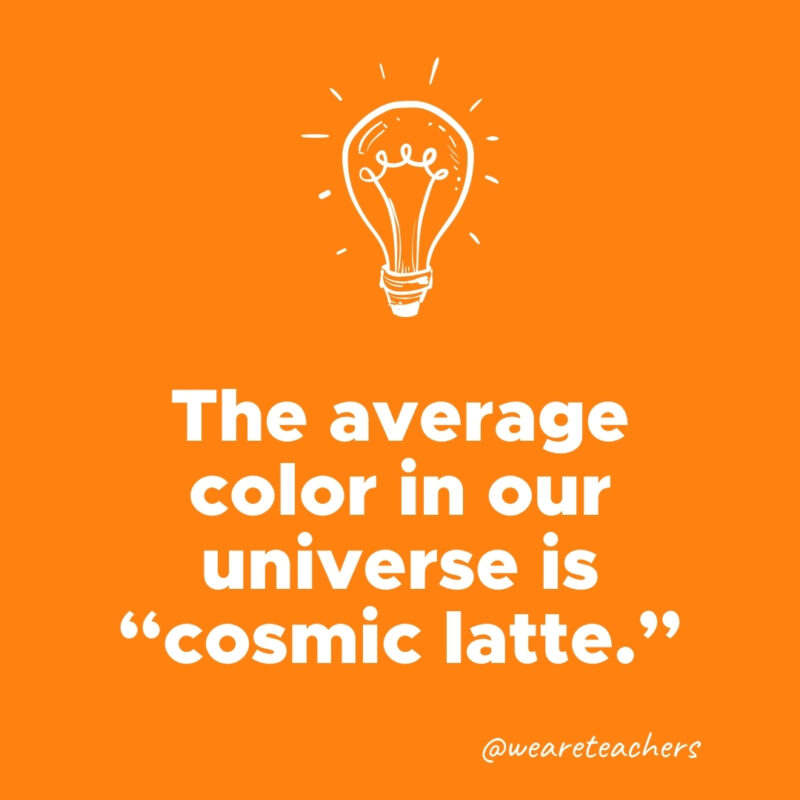 The average color in our universe is "cosmic latte."