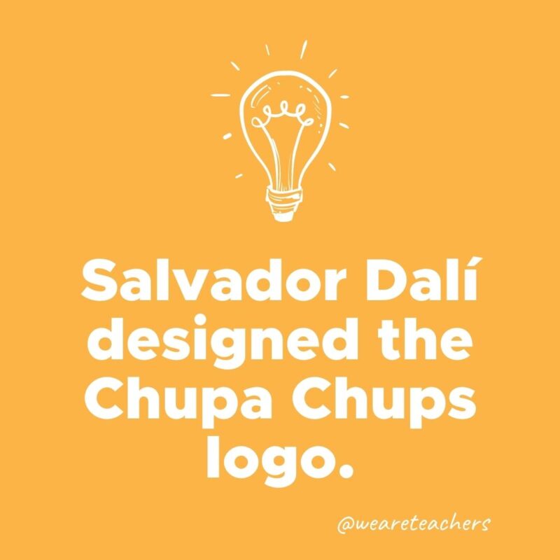 Salvador Dalí designed the Chupa Chups logo. 