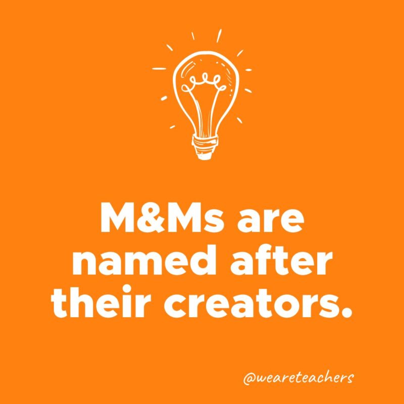 M&Ms are named after their creators.- weird fun facts