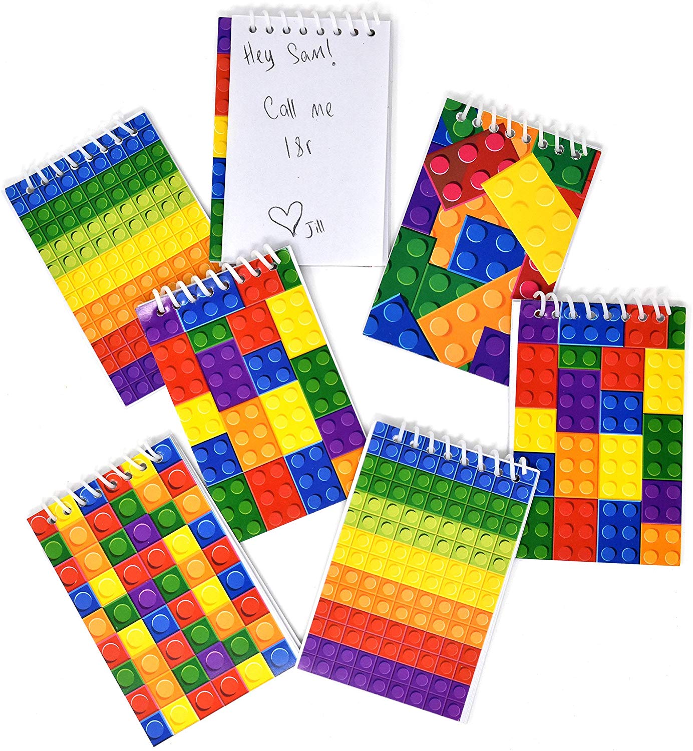 Mini notepads with LEGO brick themed covers