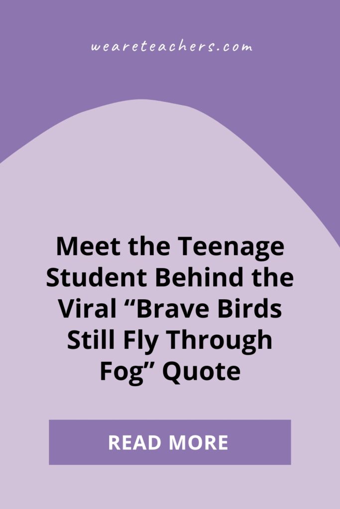 The "brave birds still fly through fog" phrase went viral—now meet Stephanie Shen, the student behind this wisdom well beyond her years.