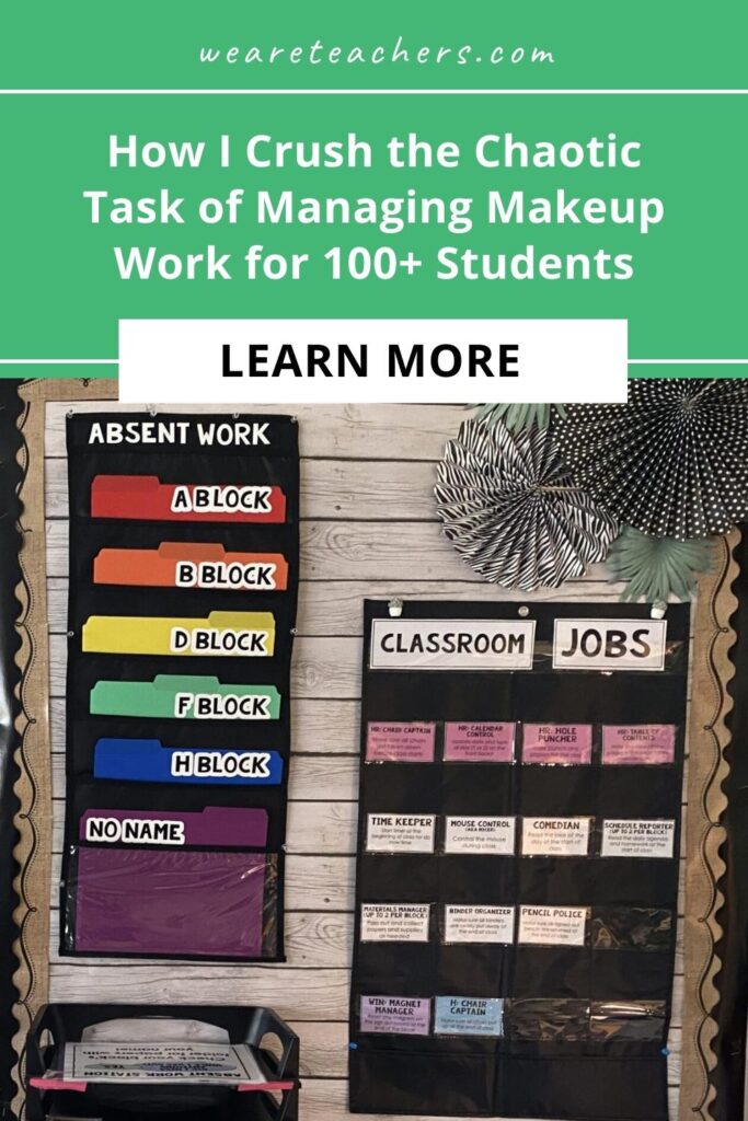 Struggling with absent work for students? Look no further for a low-prep, compact way to manage your secondary students' assignments.