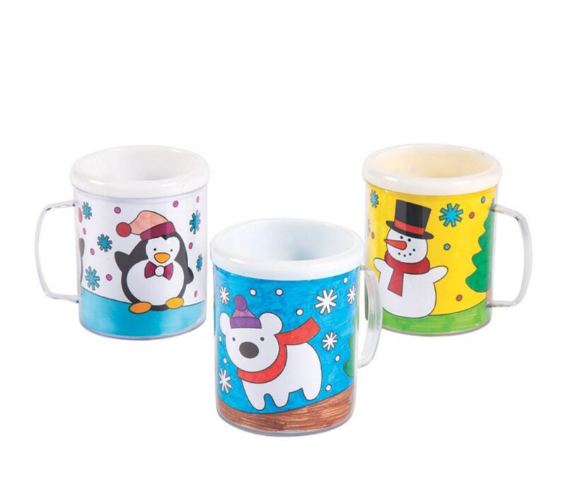 DIY mugs with winter themes