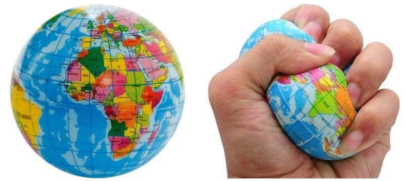Stress Balls in the shape of a globe