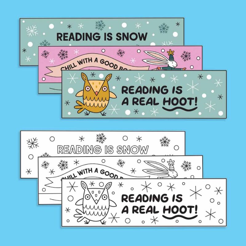 Festive seasonal bookmarks
