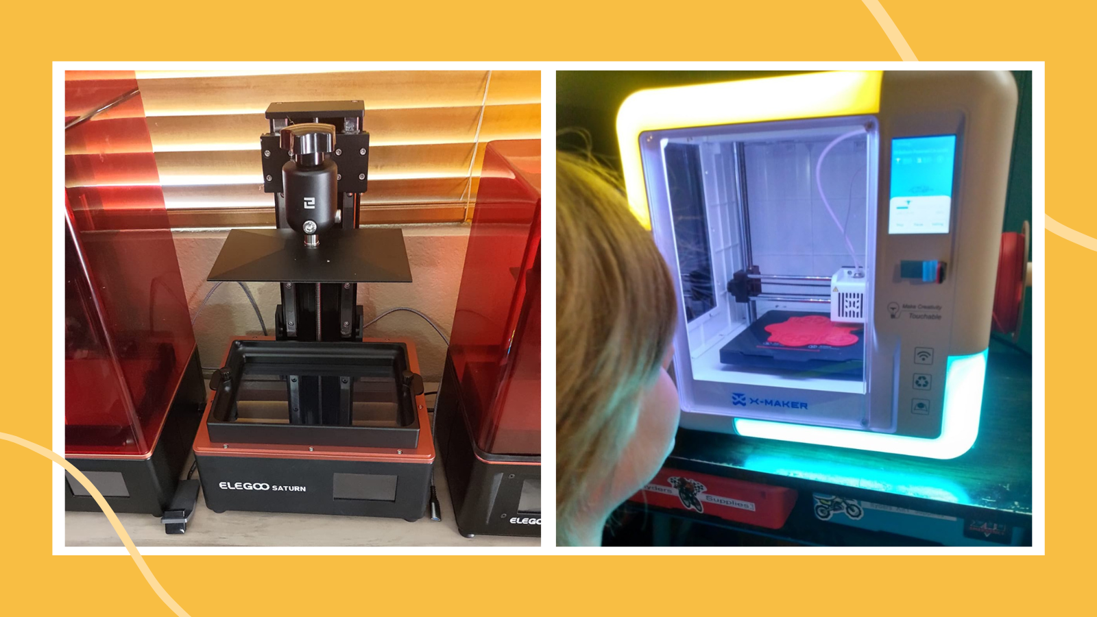 Two examples of the best 3d printers for kids.
